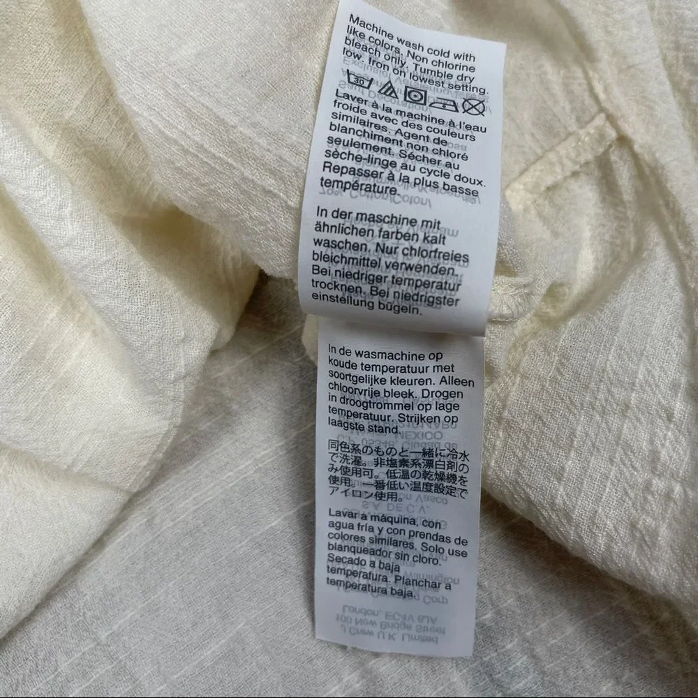 MADEWELL lightweight cotton blend beige crochet tie-back tank top, size XL - Picture 14 of 16